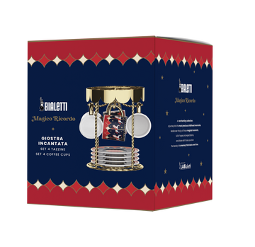 BIALETTI MAGICO RICORDO CUPS+SAUCERS(4) CAROUSEL